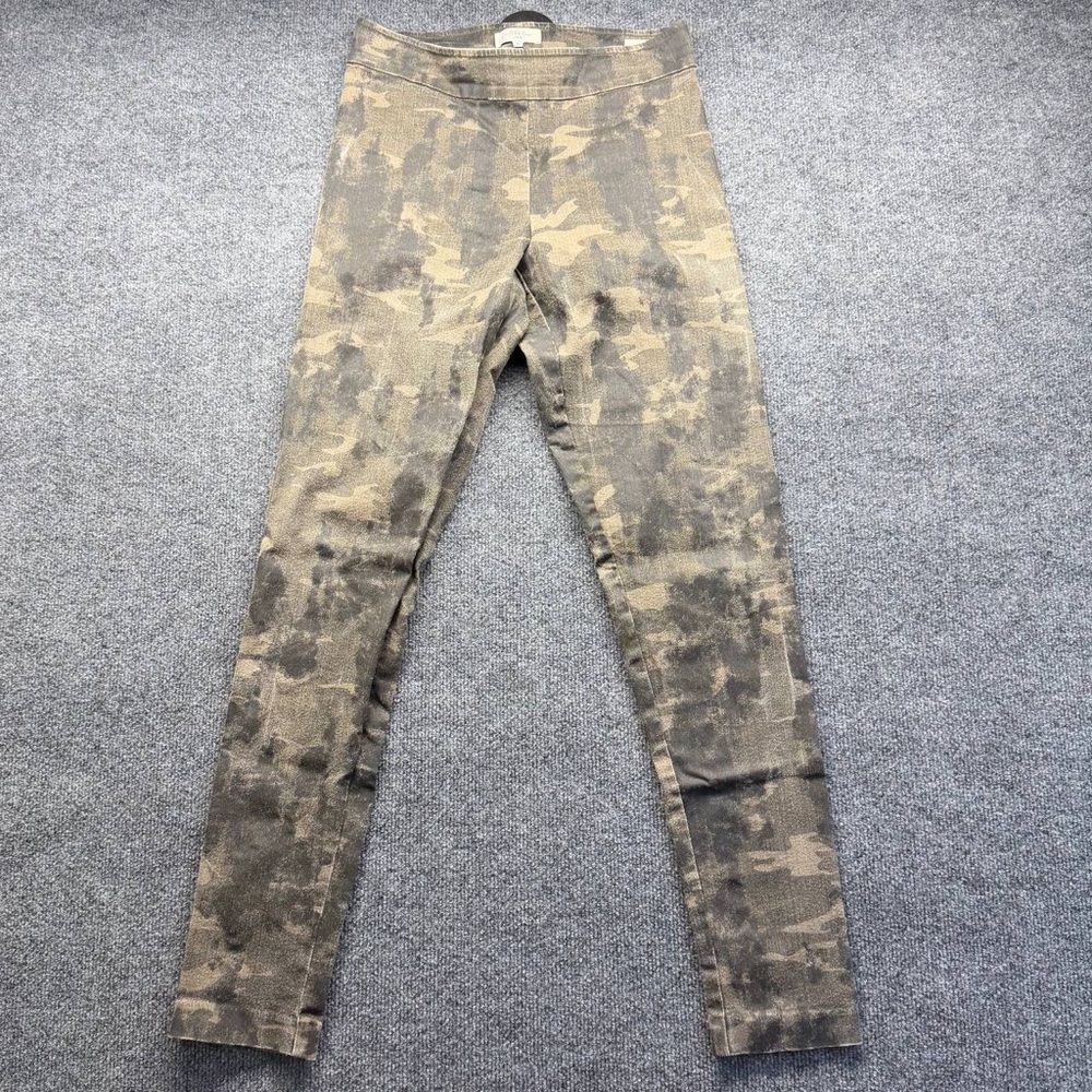 Avenue Montaigne Paris Camo Pull On Pants Sz 6 Made in NYC Slim Stretch Green